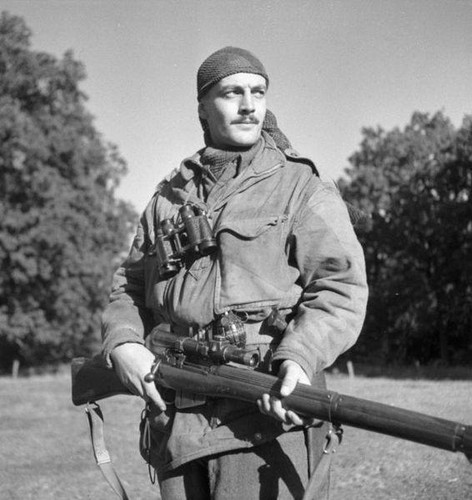 Wwii photo canadian sniper - b&w,
