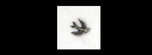 Swallow pewter lapel - ,