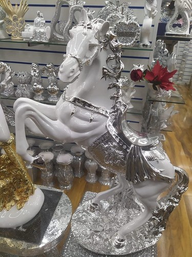 New large white silver - large, white/silver