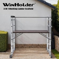 Aluminium Multi-Purpose Ladder 3-in-1 Scaffolding Step Ladder Work Platform