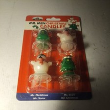 Vintage   Mr Men  x4 Christmas  Decoration small candles 