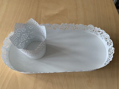 Ikea white confetti - tray,
