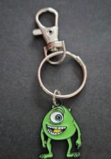 Monsters Inc Charm Mike Wazowski On swivel key chain clip.