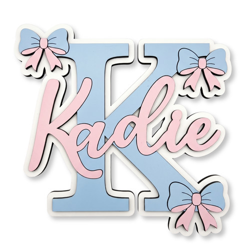 Personalised girls bow name - personalised,
