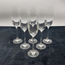 Clear Glass Champagne Flutes Set of 6 23.5cm Height 180ml Modern