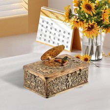 Vintage European Art Style 3D Embossed Automaton Singing Bird Ornaments