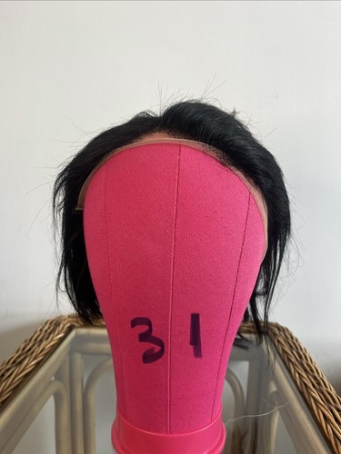Black straight short bob - straight,