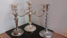 Vintage Silver Plated 3 Arm