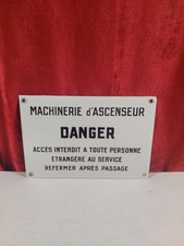 Vintage French Enamel Sign "Danger" Machinery