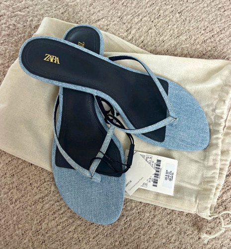 Zara blue denim strappy - blue,