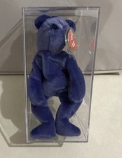 Ty Beanie Baby Bear Old Face Teddy Violet