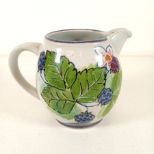 Highland Stoneware Scotland Pottery Jug Berries Pitcher 11cm