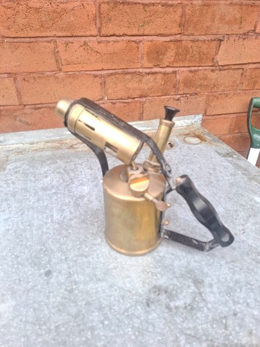 Old brass blow torch vintage - blow,