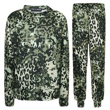 Kids Tracksuit Girls Leopard