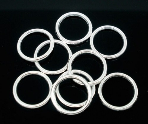 Silver plated jump rings - plated,
