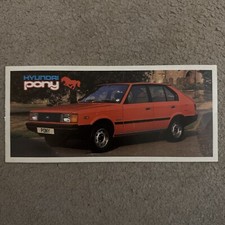 Hyundai Pony 1983-1985 UK Market Small Format Sales Brochure 1200 1400 L GL GLS