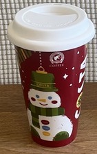 Costa Coffee Snowman Ceramic Mug Christmas Cup & Lid Limited Edition Hot Drinks