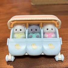 Sylvanian Families Persian Cat Triplets and Stroller Set