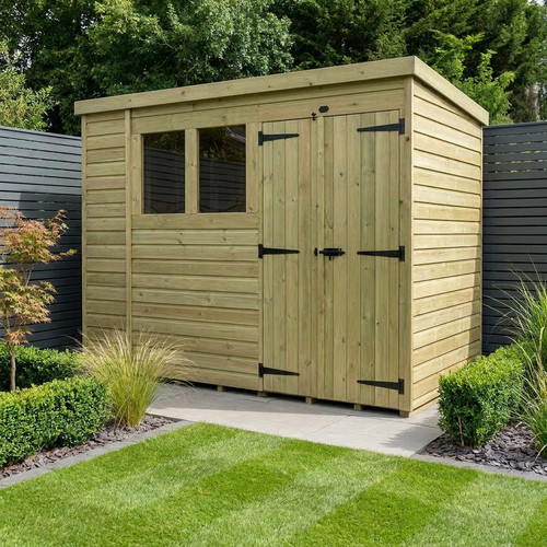 Pent shed double door - 11,
