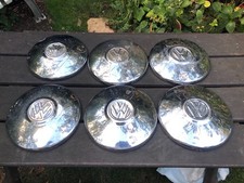 Six Volkswagen Beetle Camper Chrome Wheel Hubcaps 
