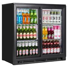 Commercial Double 2 Door Bar Bottle Display Cooler Fridge/slice door or hinged