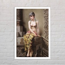 Framed The Enchantress Vintage Art Print by Luis Ricardo Falero Erotic Nude Art