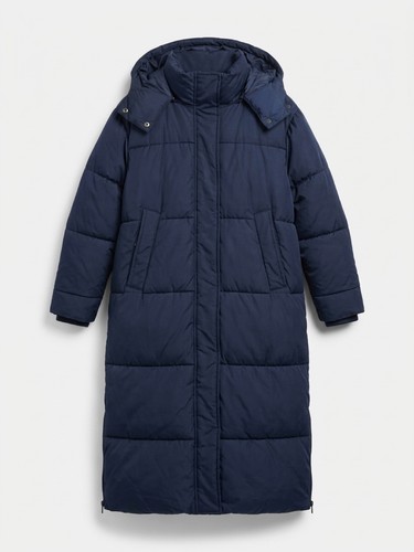 Zara long black - zara, puffer