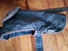 Wainwright Dog Waxed Jacket /Coat Size M 14" Long  Black & Brown New