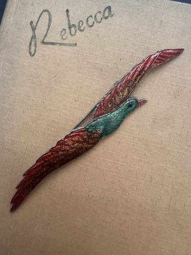 Vintage enamel parakeet brooch - vintage,