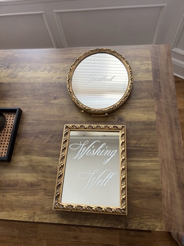 Vintage gold framed - vintage, mirror