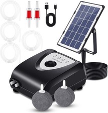 Solar Pond Air Pump, Solar Pond Aerator, 3 Modes &no Noise Air Pump Aquarium wi