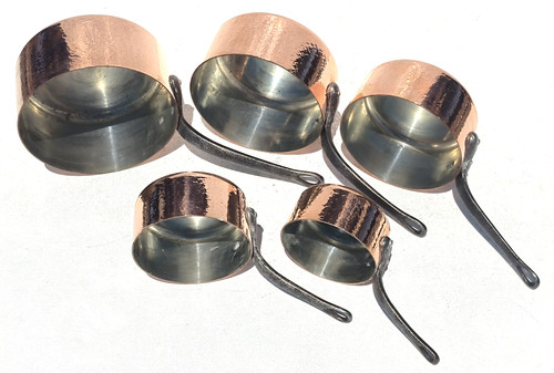 Vintage french copper pan set - vintage,