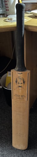 Clive rice signed cricket bat - clive,