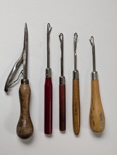 Vintage Brown’s Rag Rug Spring Tool and 4 off Latch Hooks