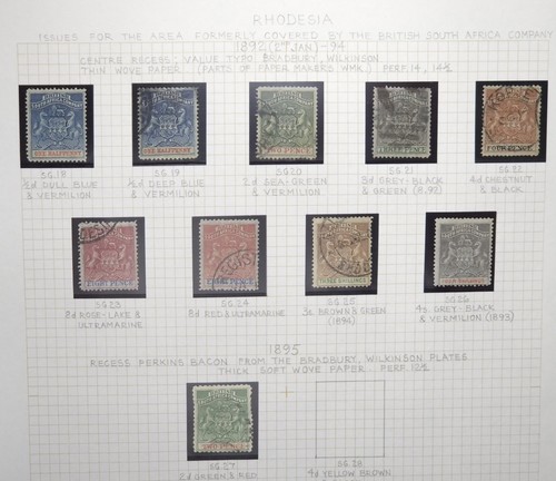 Rhodesia 1892 collection - 1892-95,