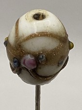 VINTAGE  GLASS HAT PIN  (A793)