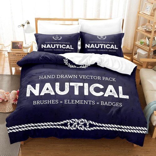 Anchor navy bedding set - navy,