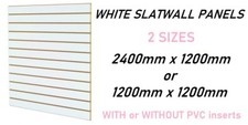 White slatwall panel - white,