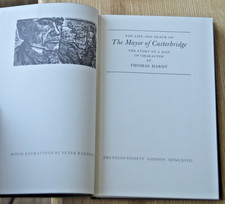 The Life and Death of the Mayor of Casterbridge Thomas Hardy Folio Society 1988