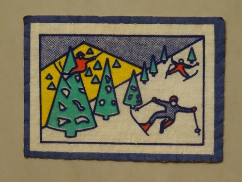 Skiing artwork cloth badge - artwork,