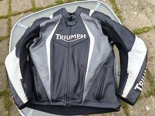Triumph Alpinestars Leathers Two Piece Suit Mens Size UK 44 Trousers UK 36