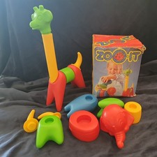 1960's Vintage Tupperware Zoo It Yourself Retro Toy Animals Blocks - Rare Box !