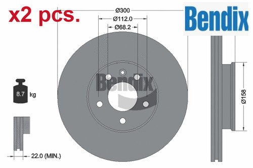 Pcs front brake - x2,