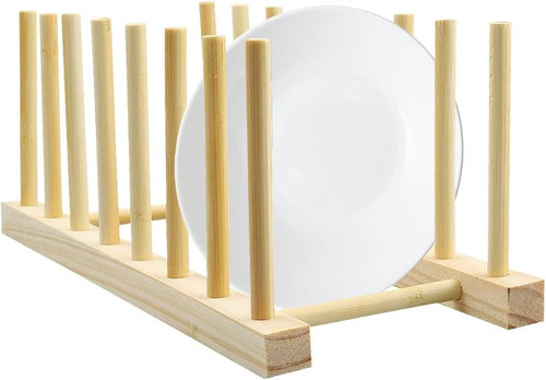 Bamboo dish rack - dish, rack,