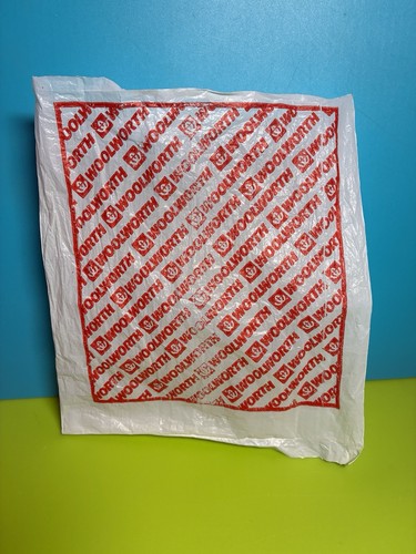 Vintage woolworths plastic - woolworths, bag