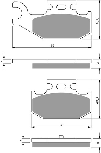 Brake disc pads rear - disc, goldfren