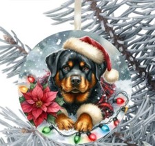 Rottweiler Dog Hanging Bauble