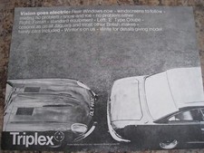 TRIPLEX SAFETY GLASS CO REAR E-TYPE COUPE FERRARI 1965 ADVERT A4 FILE 31