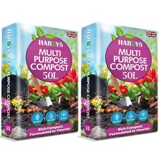 Hardys 100 Litre Multi All Purpose Compost 2x 50L Bags Containers Basket Garden