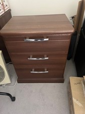Hammonds Bedside Lockers in Dark Oak with 3 Easy-Slide Drawers.
